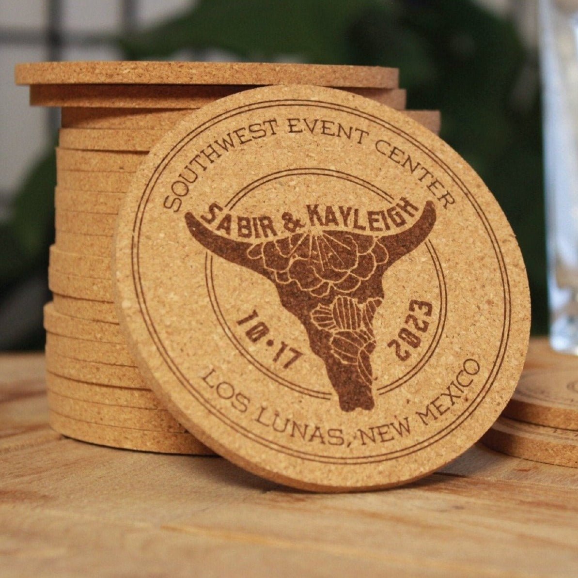 Southwestern Wedding Custom Coasters - Arbo Engravings