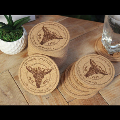 Southwestern Wedding Custom Coasters - Arbo Engravings