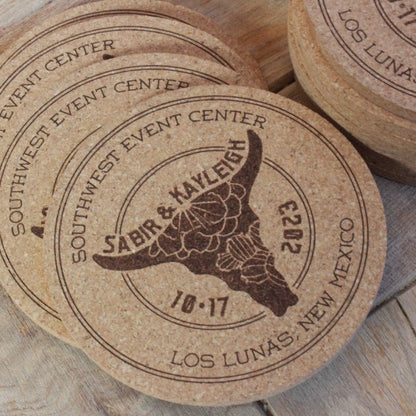 Southwestern Wedding Custom Coasters - Arbo Engravings