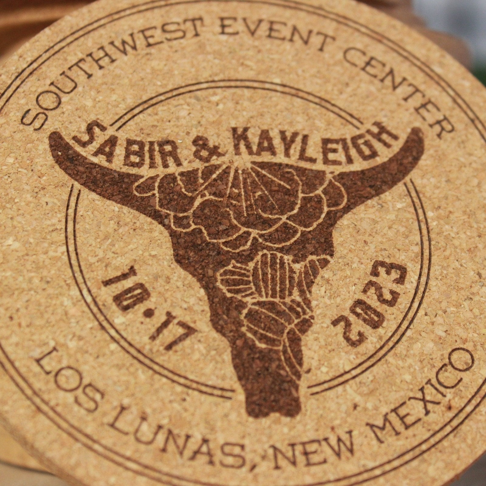 Southwestern Wedding Custom Coasters - Arbo Engravings