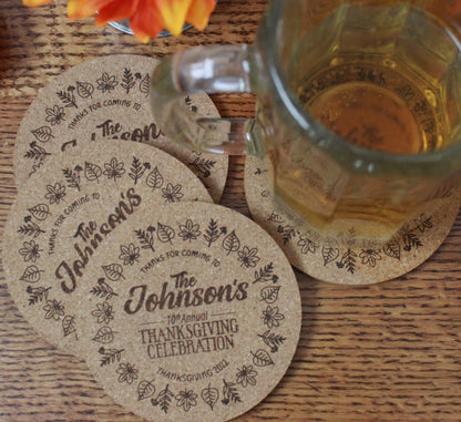 Thanksgiving Custom Coasters - Arbo Engravings