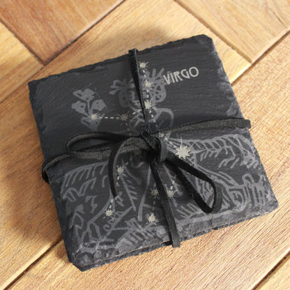 Virgo Slate Coaster - Astrological Zodiac Sign Gift - Arbo Engravings