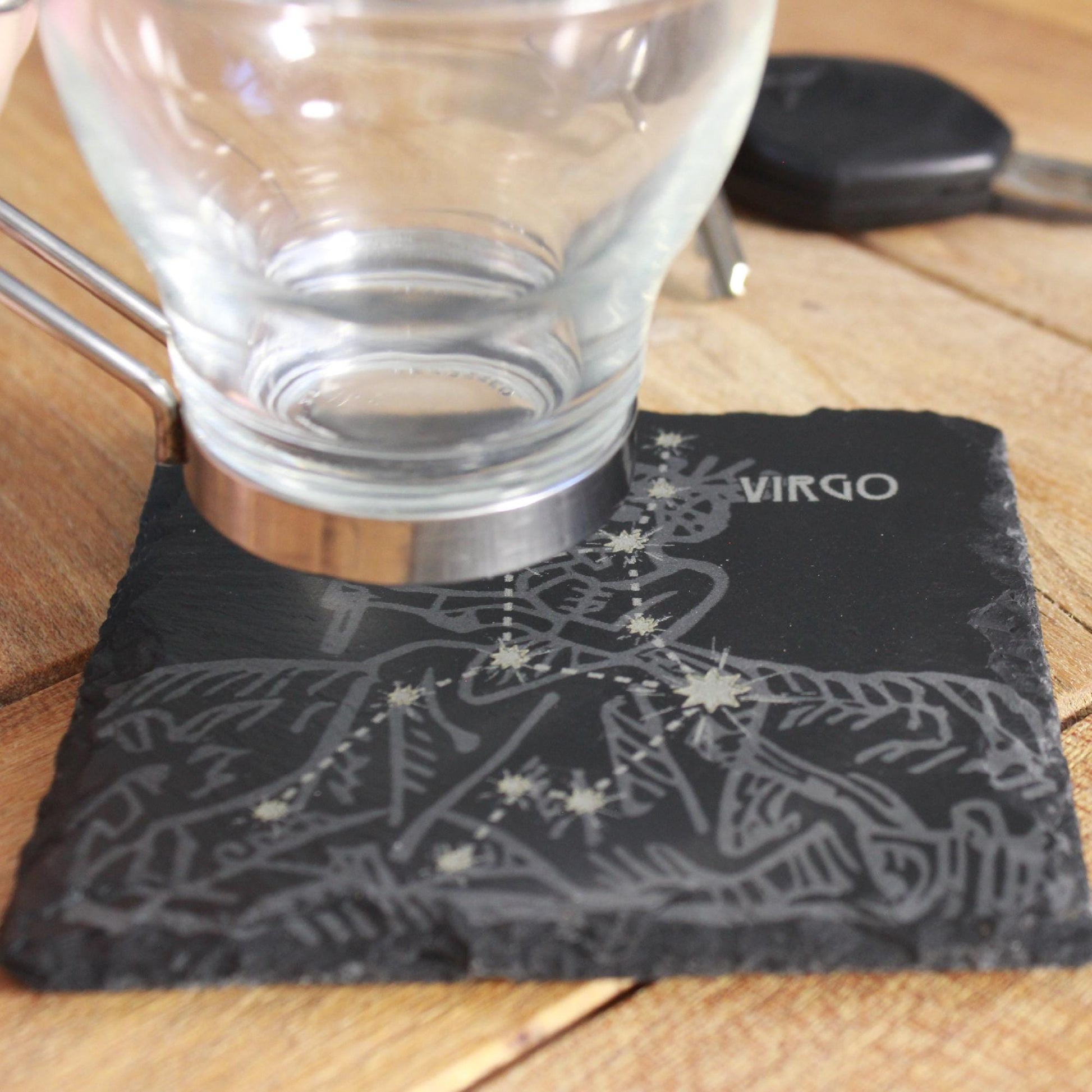 Virgo Slate Coaster - Astrological Zodiac Sign Gift - Arbo Engravings