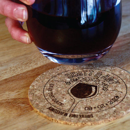 Winery Wedding Save The Date Coasters + Card - Arbo Engravings